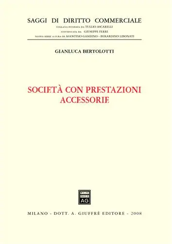 Copertina — Società con prestazioni accessorie